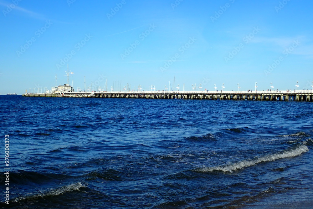 Die Seebrücke von Sopot an der polnischen Ostseeküste