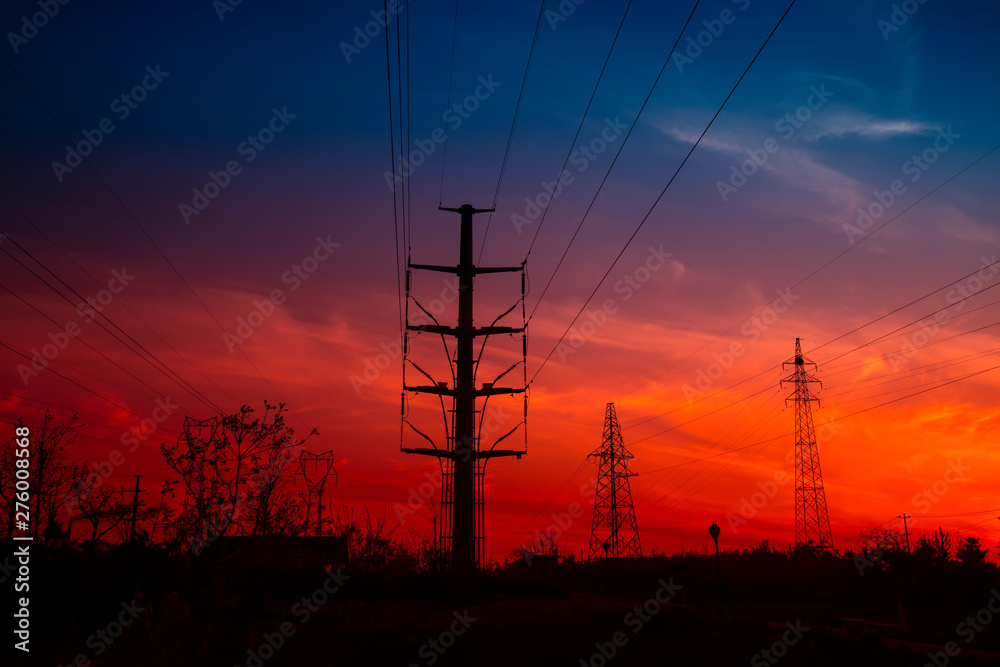 Fototapeta premium Electric power tower