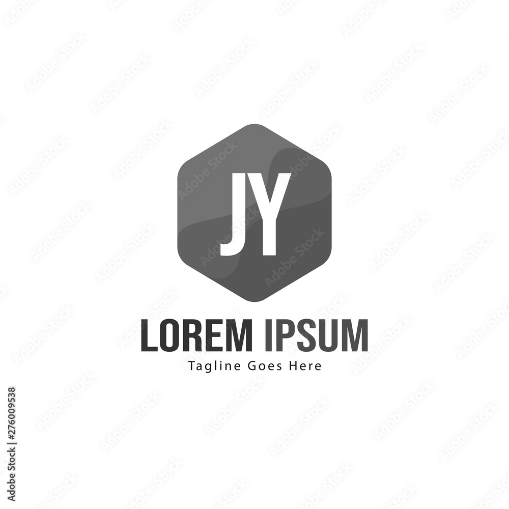 Initial JY logo template with modern frame. Minimalist JY letter logo vector illustration Initial JY logo template with modern frame. Minimalist JY letter logo vector illustration
