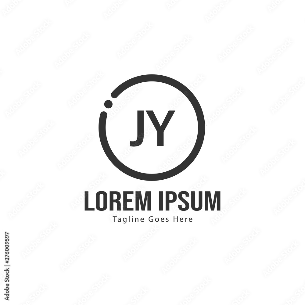 Initial JY logo template with modern frame. Minimalist JY letter logo vector illustration Initial JY logo template with modern frame. Minimalist JY letter logo vector illustration