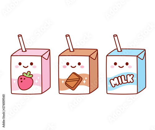 Cute cartoon milk box set photo