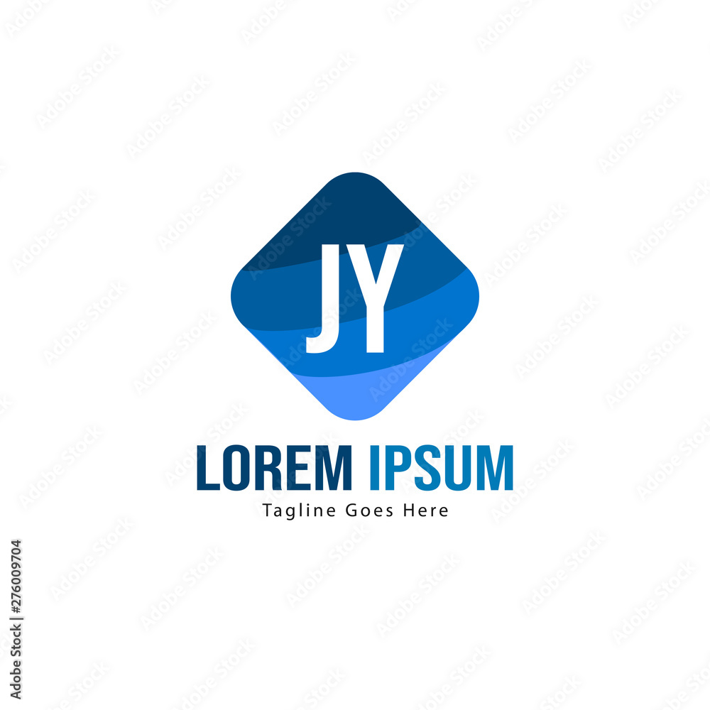 Initial JY logo template with modern frame. Minimalist JY letter logo vector illustration Initial JY logo template with modern frame. Minimalist JY letter logo vector illustration
