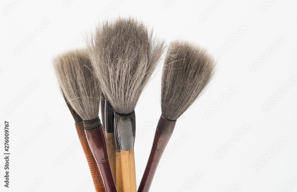 traditional writing brushes isolated on white background. Stock Photo |  Adobe Stock