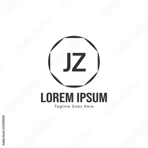 Free Download Initial JZ logo template with modern frame. Minimalist JZ letter logo vector illustration - GFXLoad