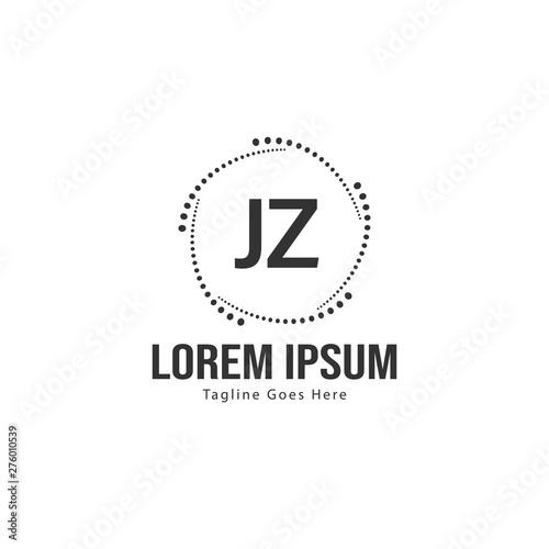 Free Download Initial JZ logo template with modern frame. Minimalist JZ letter logo vector illustration - GFXLoad