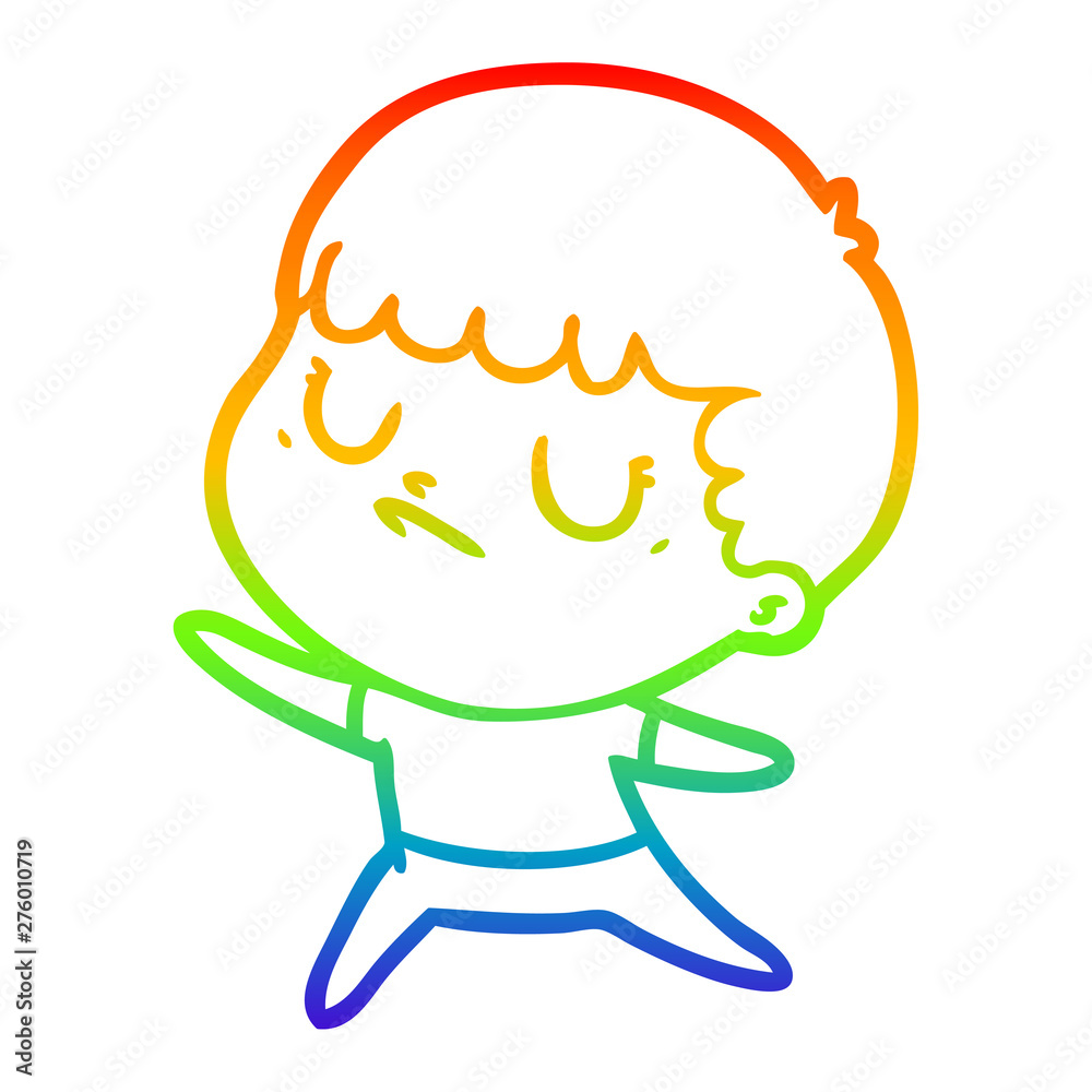 rainbow gradient line drawing cartoon grumpy boy rainbow gradient line drawing cartoon grumpy boy