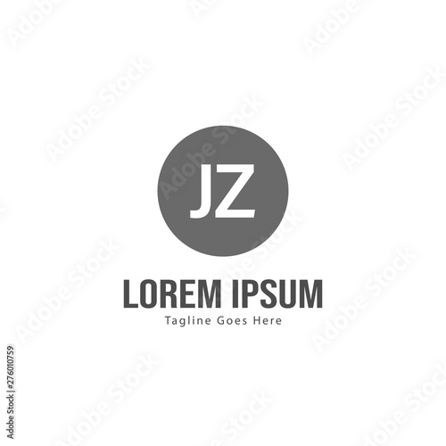 Free Download Initial JZ logo template with modern frame. Minimalist JZ letter logo vector illustration - GFXLoad