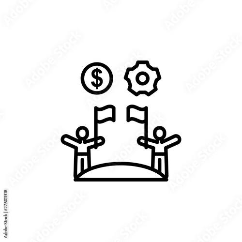 refugee flags migration outline icon. element of migration illustration icon. signs, symbols can be used for web, logo, mobile app, UI, UX