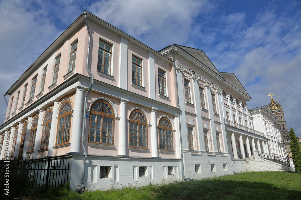 A renovated old manor house in the village of Dubrovitsy, Russia