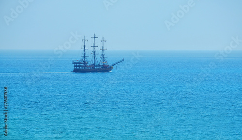 yacht sailing ship in the mediterranean sea