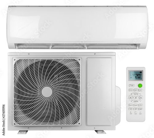 Canvas-taulu Set collection of air conditioner ac inverter heat pump mini split system with i