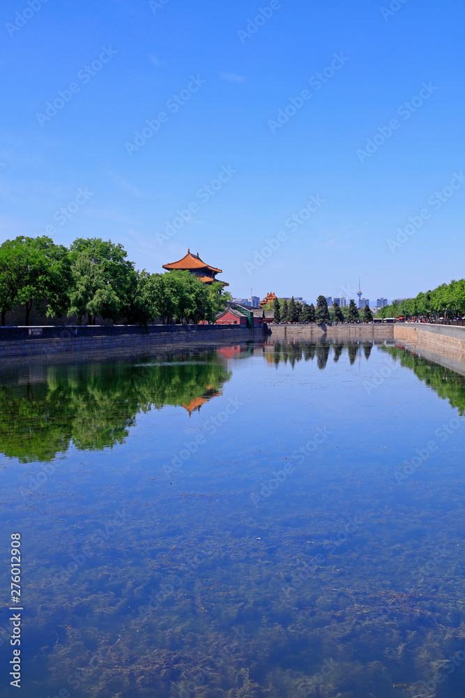 Obraz premium watchtower scenery in the Imperial Palace, Beijing, China