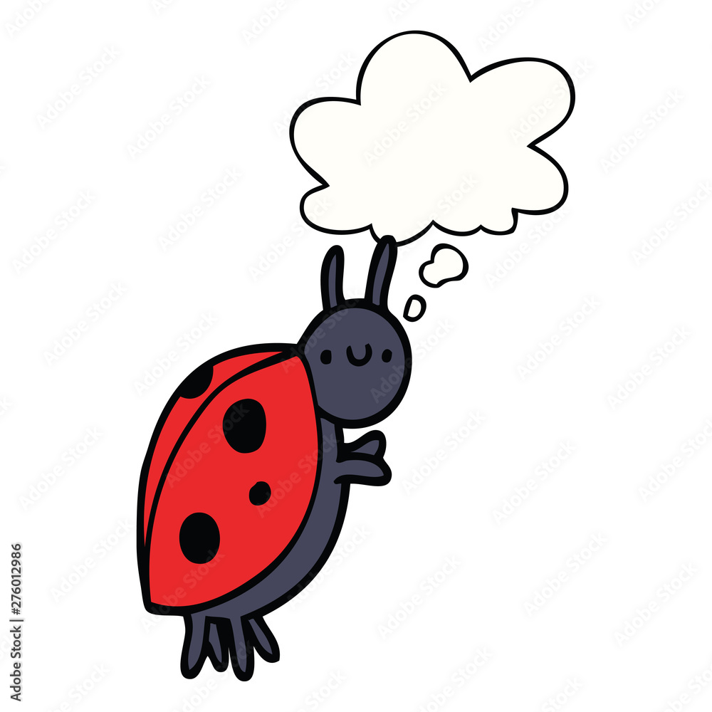 cartoon ladybug and thought bubble cartoon ladybug and thought bubble