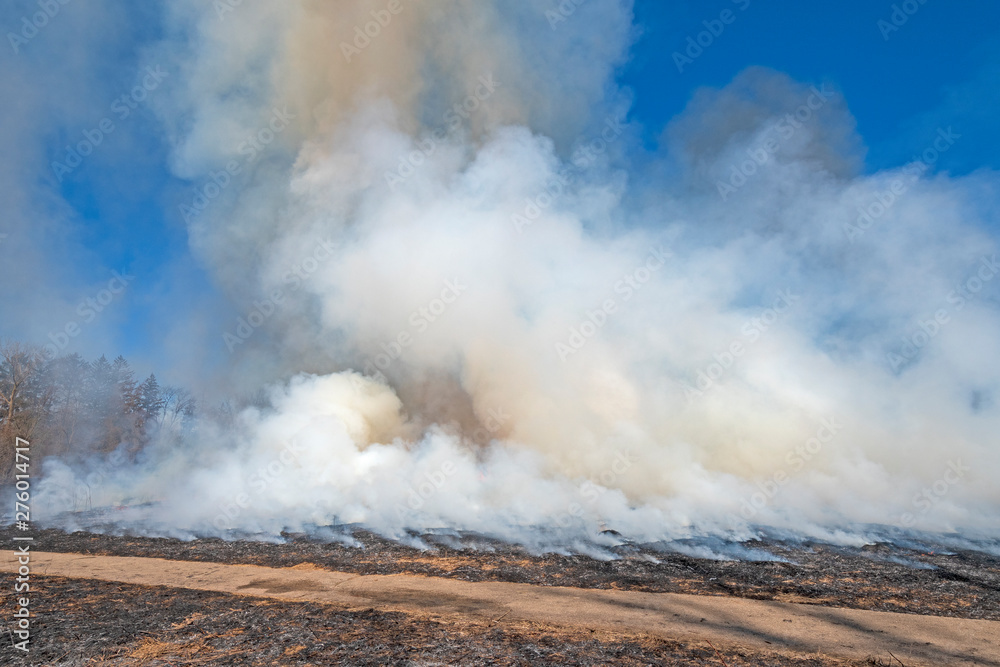 Smoke Rising From Controlled Prairie Burn Smoke Rising From Controlled Prairie Burn