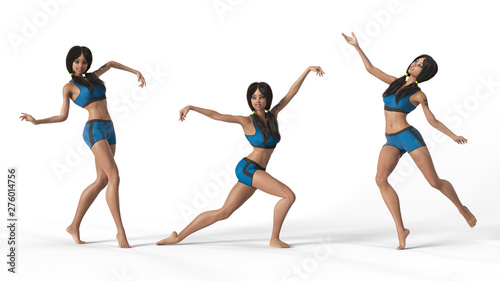 Dancing girl 3d rendering © Igor_Filonenko