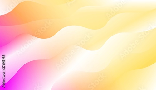 Template Background With Wave Geometric Shape. For Design, Presentation, Business. Vector Illustration with Color Gradient.