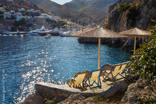 Картината върху платно View of the sunbathing area