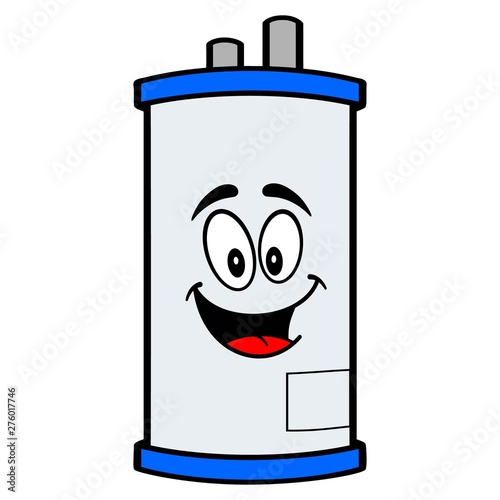 Water Heater Mascot - A cartoon illustration of a Water Heater Mascot.