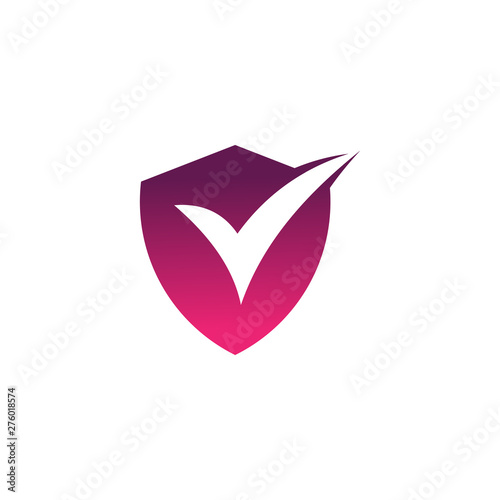 Check mark logo design vector template