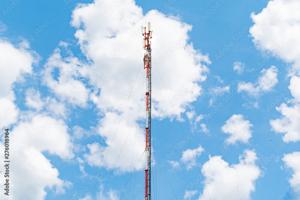 Modern cell phone tower with antennas Modern cell phone tower with antennas