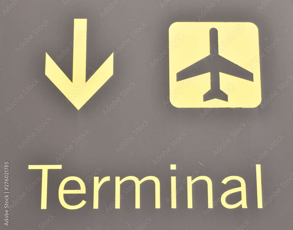 Obraz premium Airport Terminal sign