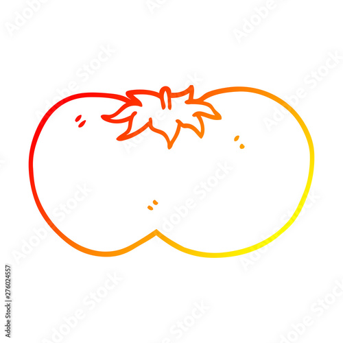 warm gradient line drawing cartoon huge tomato © lineartestpilot
