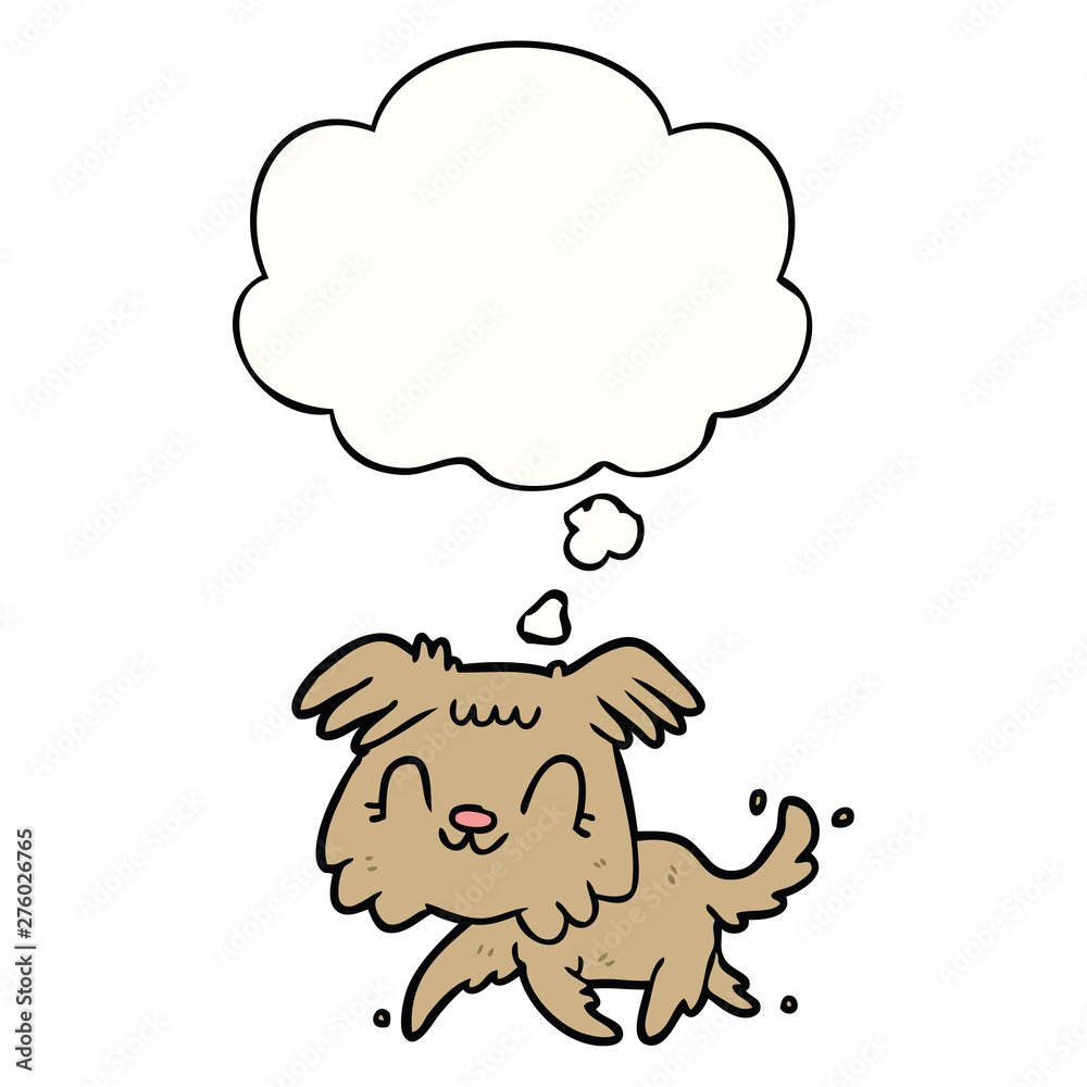cartoon dog and thought bubble cartoon dog and thought bubble