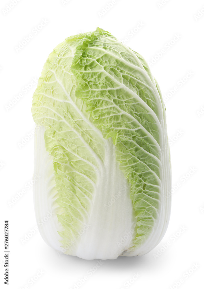 Fototapeta premium Fresh ripe napa cabbage isolated on white