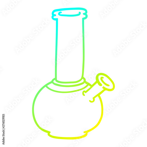 cold gradient line drawing cartoon bong