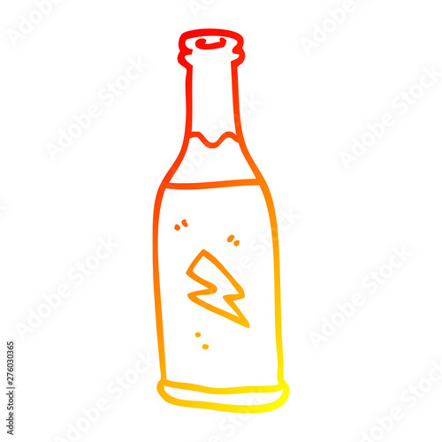 warm gradient line drawing cartoon cheap drink