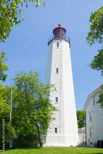 Sandy Hook Lighthouse. Monmouth County of New Jersey, USA