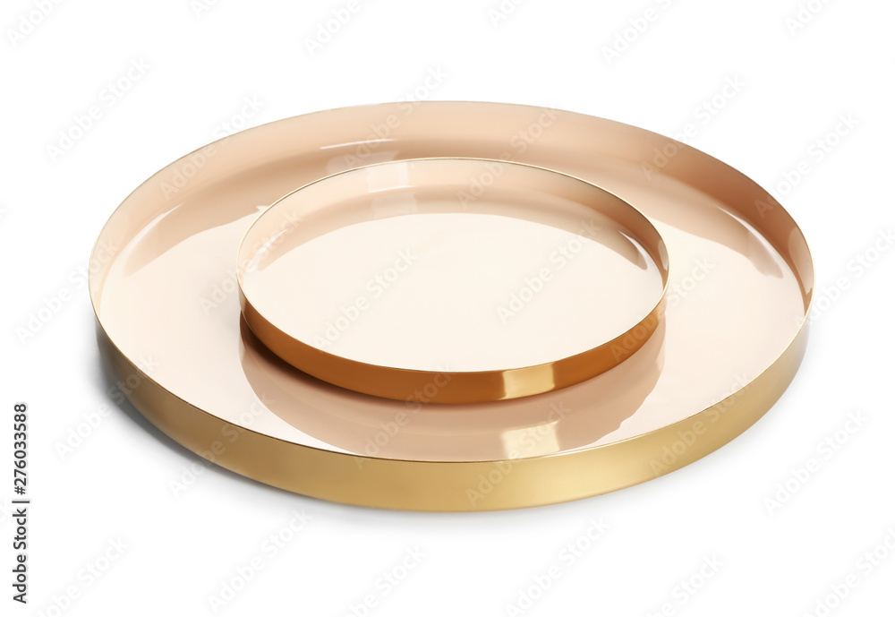 Clean plates on white background Clean plates on white background