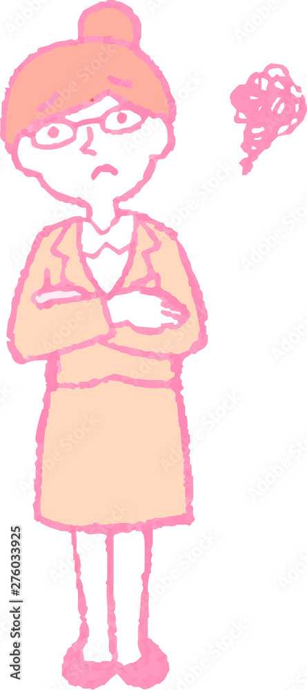 POP Illustration of a Business woman wearing glasses face and pose POP Illustration of a Business woman wearing glasses face and pose
