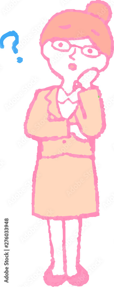 POP Illustration of a Business woman wearing glasses face and pose POP Illustration of a Business woman wearing glasses face and pose