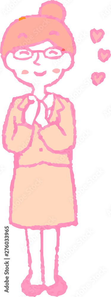 POP Illustration of a Business woman wearing glasses face and pose POP Illustration of a Business woman wearing glasses face and pose