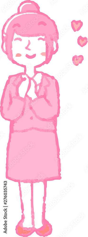 Pop Illustration of a job-hunting girl student face and pose Pop Illustration of a job-hunting girl student face and pose