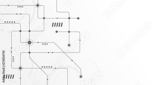 Abstract geometric connect lines and dots.Simple technology graphic background.Illustration Vector design Network and Connection concept.