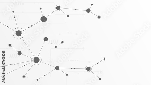 Abstract geometric connect lines and dots.Simple technology graphic background.Illustration Vector design Network and Connection concept.