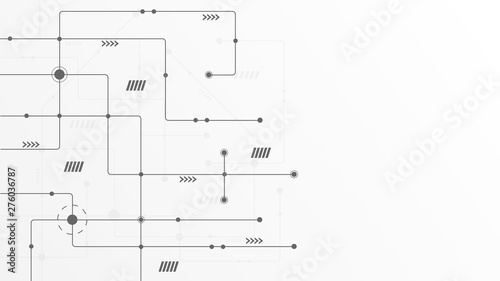 Abstract geometric connect lines and dots.Simple technology graphic background.Illustration Vector design Network and Connection concept.