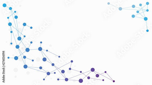 Abstract geometric connect lines and dots.Simple technology graphic background.Illustration Vector design Network and Connection concept.