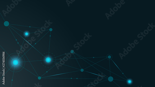 Abstract geometric connect lines and dots.Simple technology graphic background.Illustration Vector design Network and Connection concept.