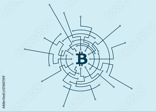 E-finance, circuit boards and currency symbols,bitcoin