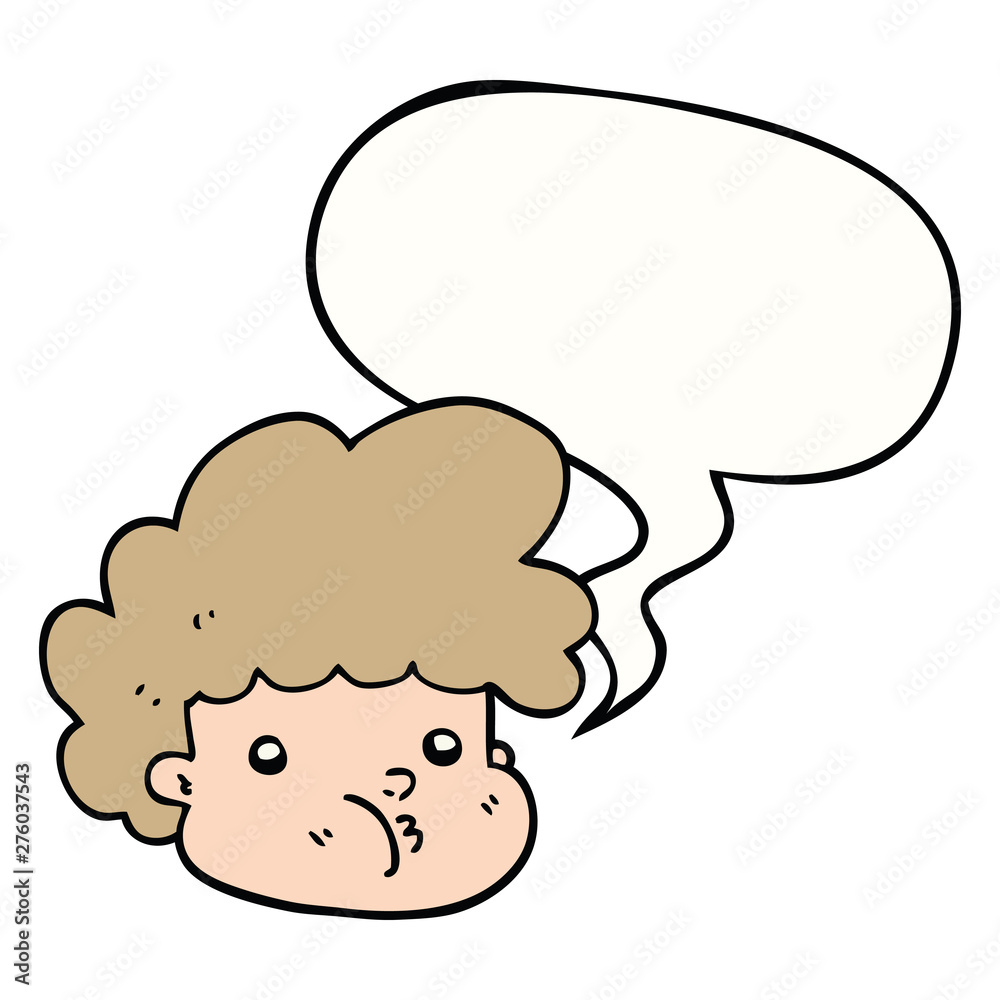 cartoon boy and speech bubble cartoon boy and speech bubble