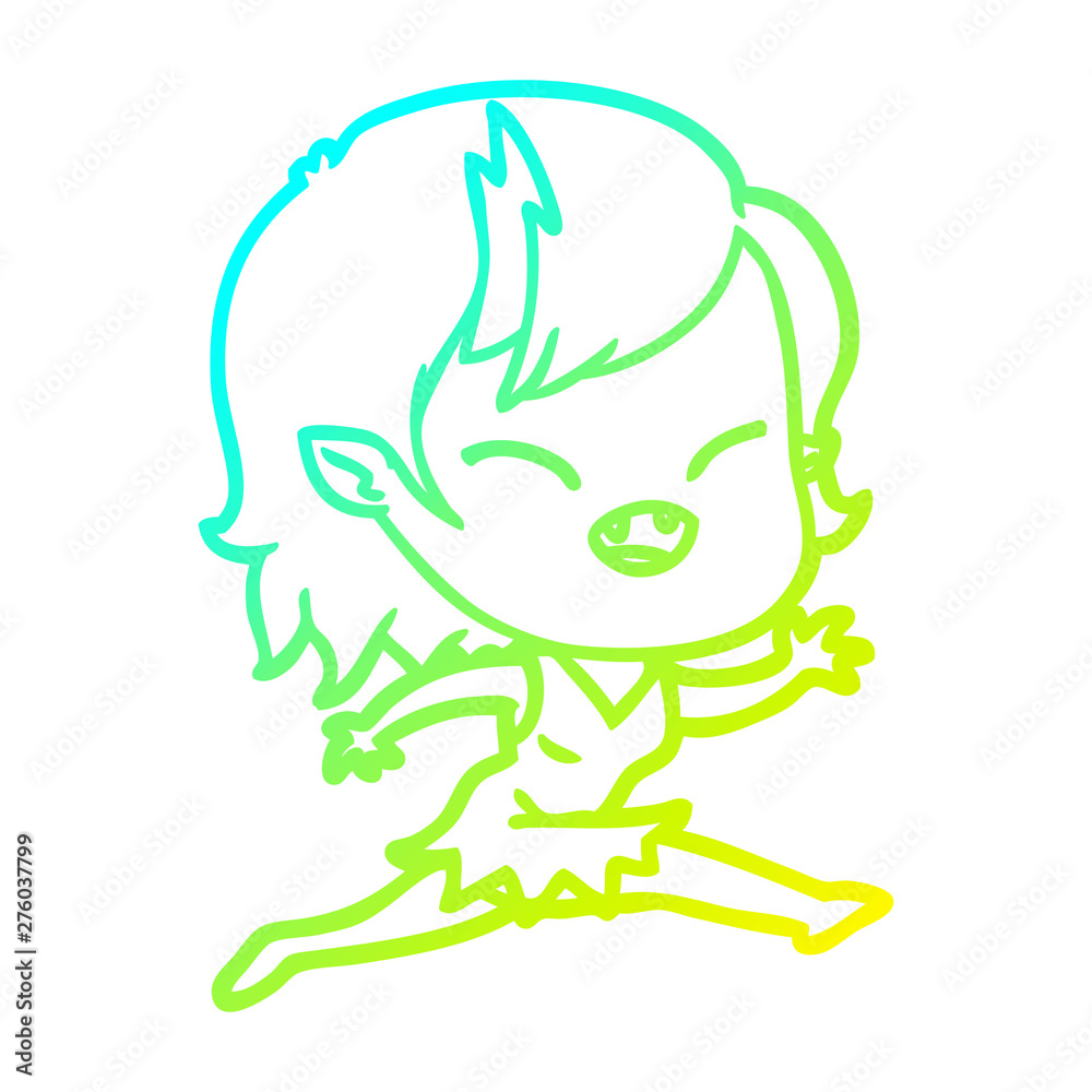 cold gradient line drawing cartoon laughing vampire girl running cold gradient line drawing cartoon laughing vampire girl running