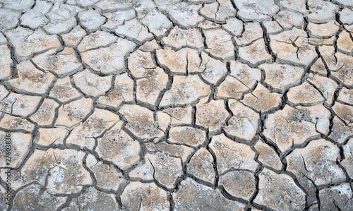 The cracked ground, Ground in drought, Soil texture and dry mud, Dry land.