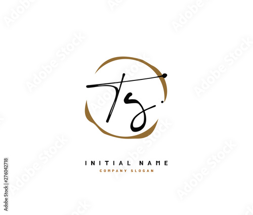 T G TG Beauty vector initial logo, handwriting logo of initial signature, wedding, fashion, jewerly, boutique, floral and botanical with creative template for any company or business.