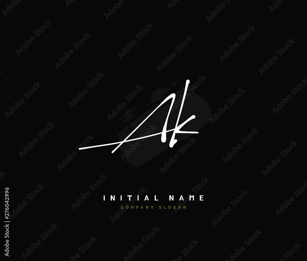 A K AK Beauty vector initial logo, handwriting logo of initial signature, wedding, fashion, jewerly, boutique, floral and botanical with creative template for any company or business. A K AK Beauty vector initial logo, handwriting logo of initial signature, wedding, fashion, jewerly, boutique, floral and botanical with creative template for any company or business.