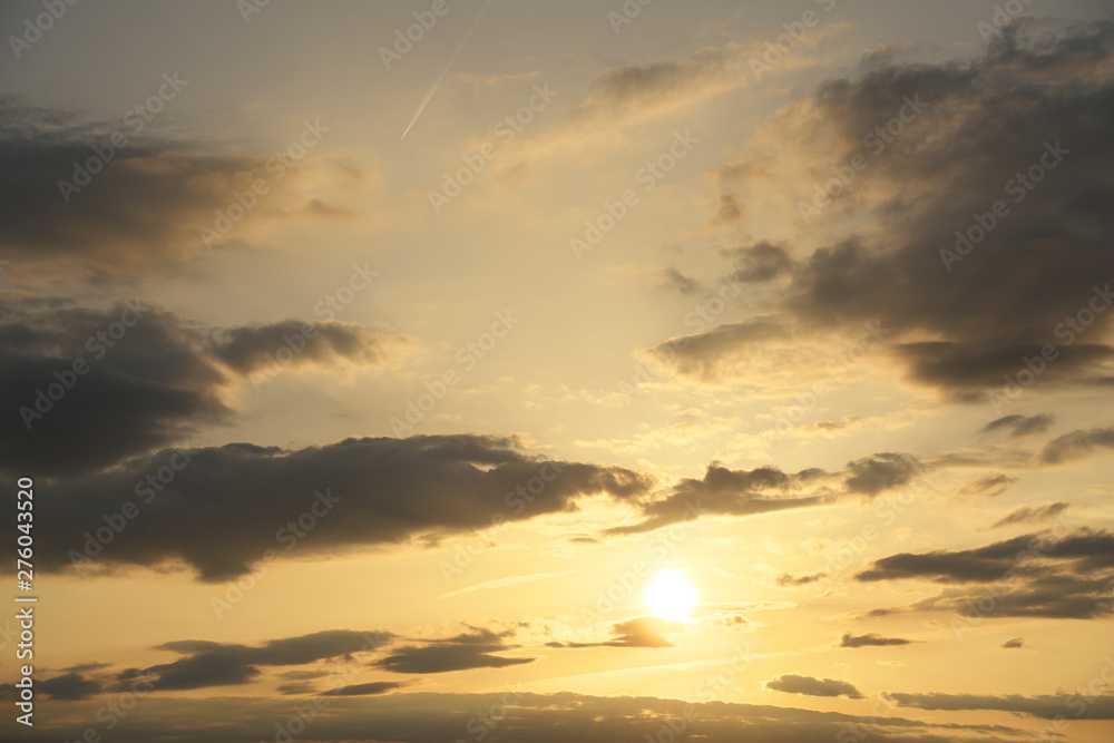 Sunset and Cloud Evening Sky