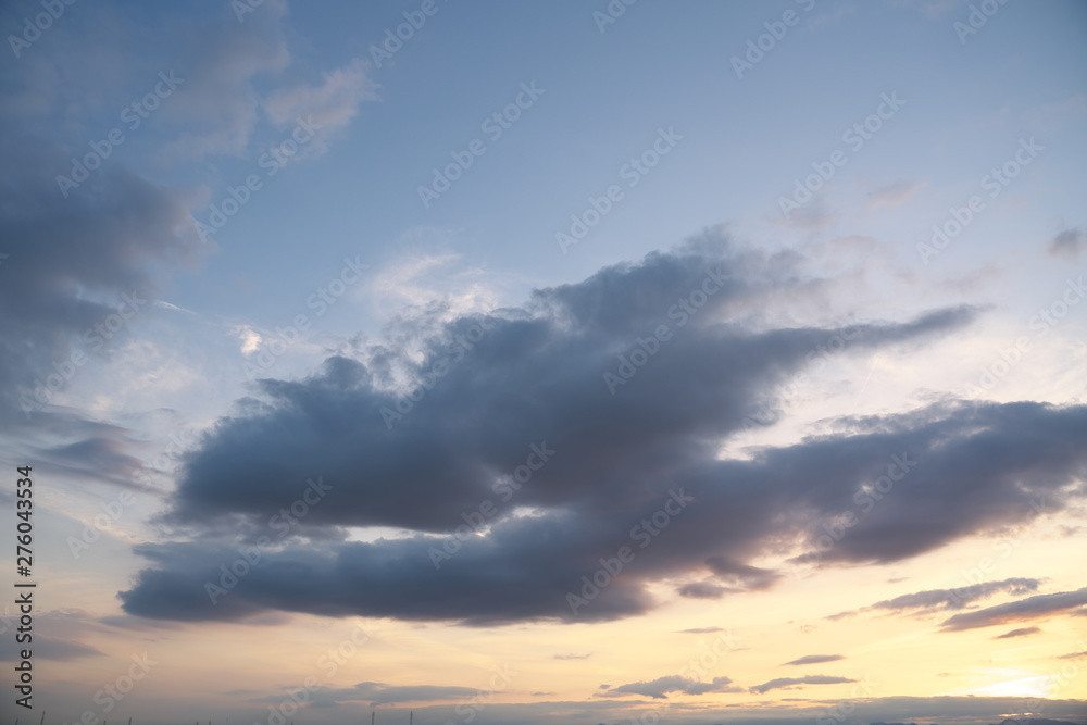 Sunset and Cloud Evening Sky