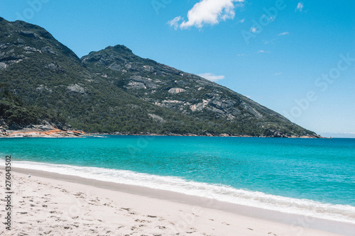 Wineglass Bay in Freycinet National Park hiking Tasmania Australia